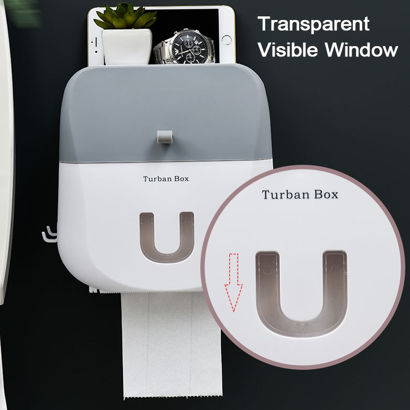 3-Colors-Toilet-Tray-Roll-Paper-Tissue-Holder-Waterproof-Wall-Mounted-Storage-Box-Shelf-1617919-1