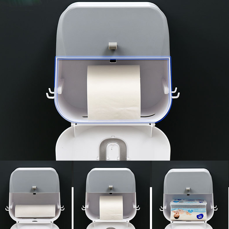 3-Colors-Toilet-Tray-Roll-Paper-Tissue-Holder-Waterproof-Wall-Mounted-Storage-Box-Shelf-1617919-4