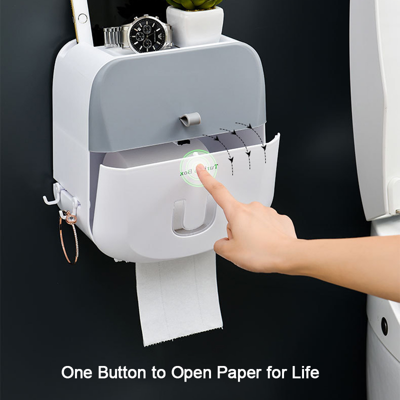 3-Colors-Toilet-Tray-Roll-Paper-Tissue-Holder-Waterproof-Wall-Mounted-Storage-Box-Shelf-1617919-5