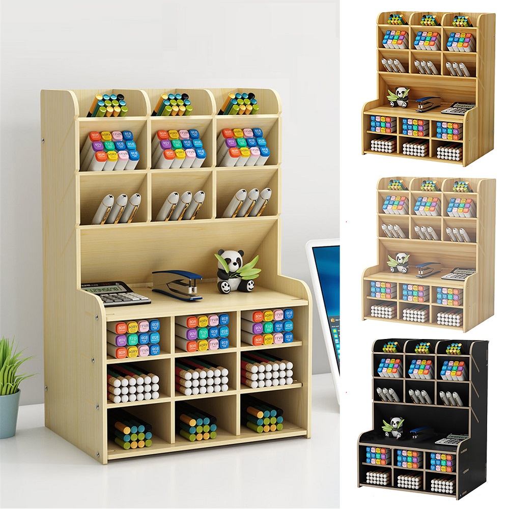 Pen-Holder-Storage-Box-Wood-Pencil-DIY-Desktop-Container-Studentsk-Case-Rack-1829257-2