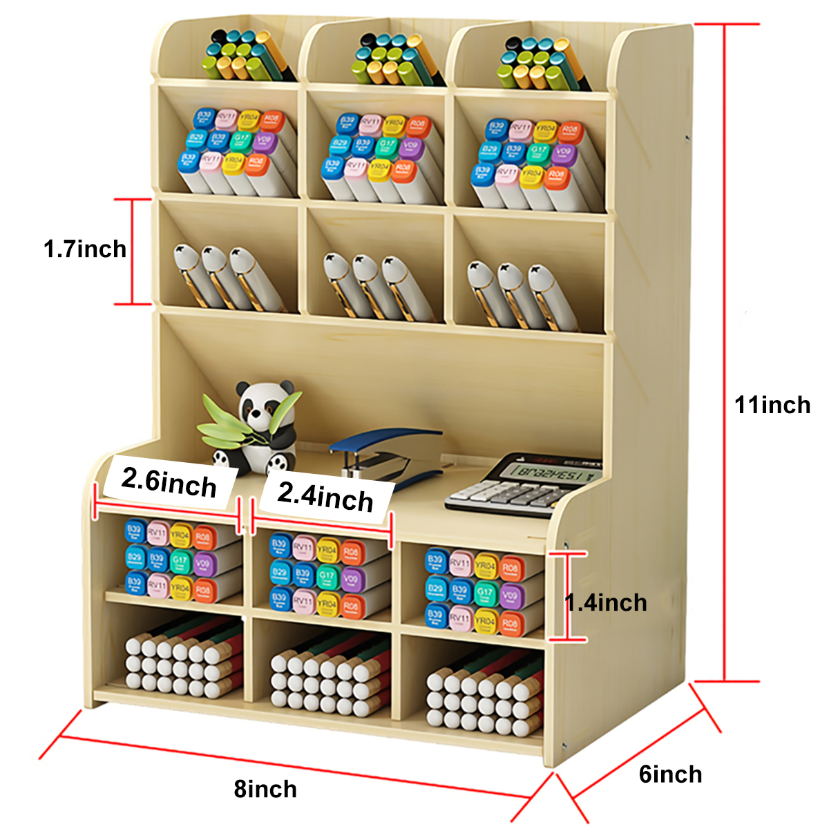 Pen-Holder-Storage-Box-Wood-Pencil-DIY-Desktop-Container-Studentsk-Case-Rack-1829257-3