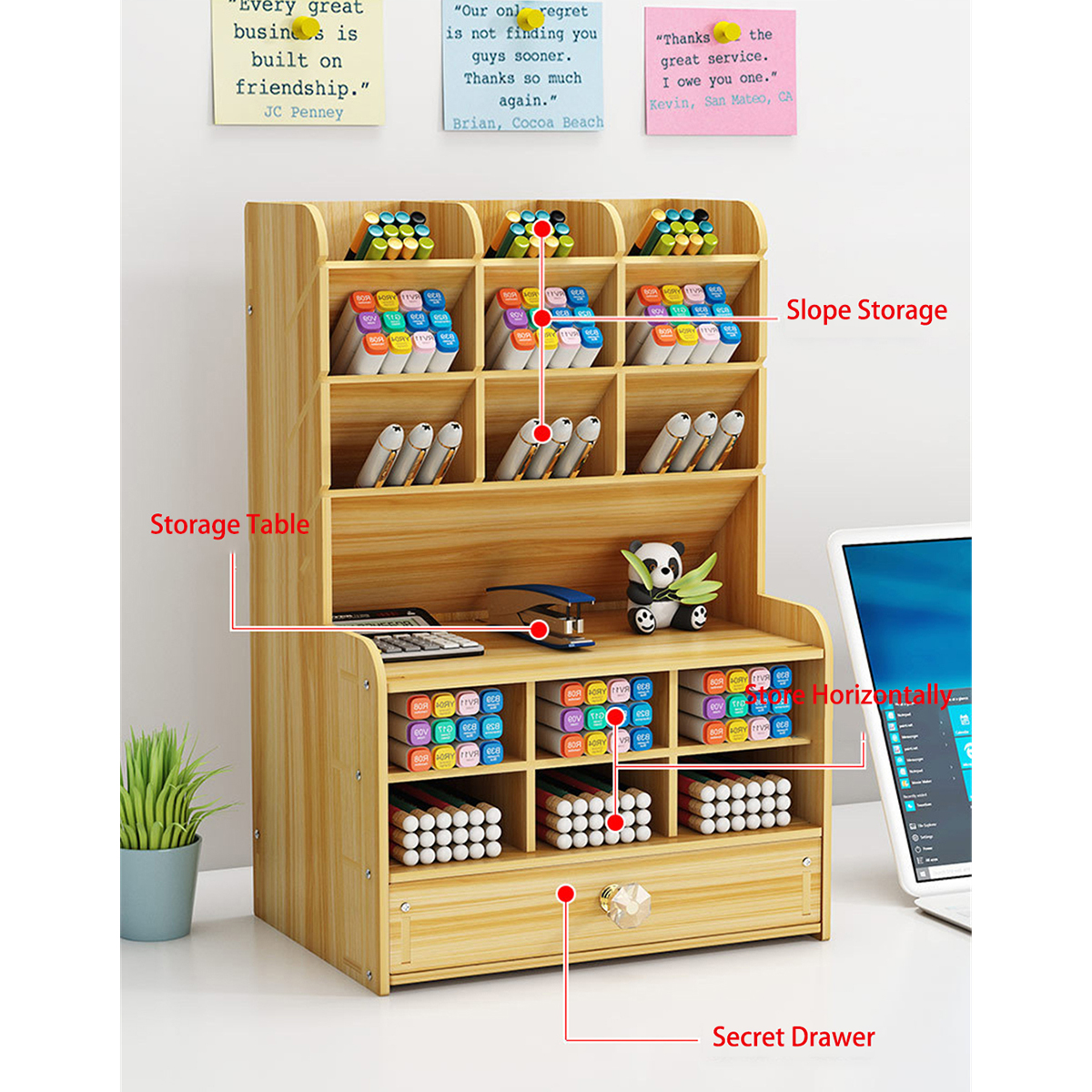 Pen-Holder-Wooden-Pencil-Storage-Holder-Study-Home-Office-Case-Rack-Drawer-1829251-5