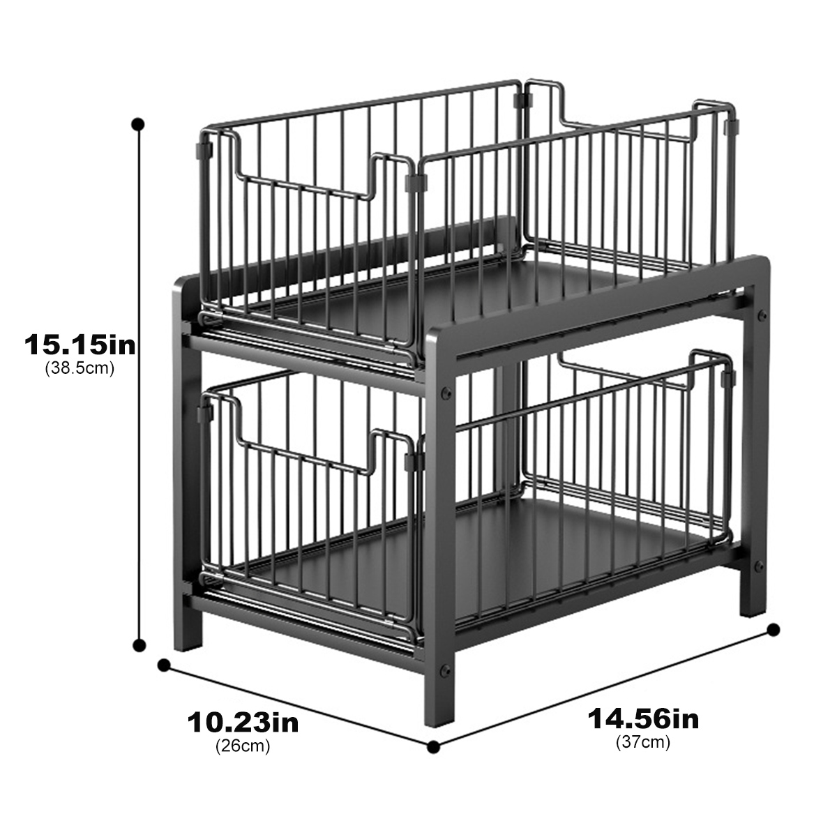 2-Story-Kitchen-Multifunctional-Storage-Rack-Home-Desktop-Pull-Type-1911577-3