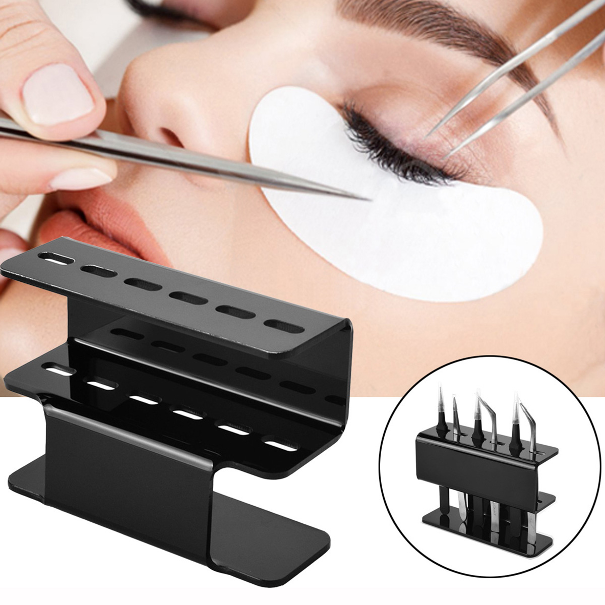 ECO-6-Holes-Eyelash-Extension-Tweezers-Stand-Storage-Baskets-Holder-Rack-Makeup-Tool-1561733-10