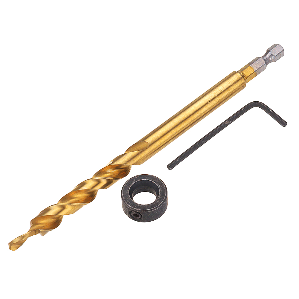Drillpro-95mm-Twist-Step-Drill-Bit-38quot-RoundHex-Shank-Drill-for-Woodworking-Pocket-Hole-Jig-1383499-3