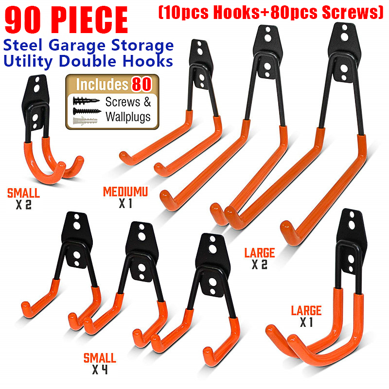 10-Pack-Wall-Mounted-Garage-Hooks-Set-Workshop-Garden-Tools-Storage-Organizer-1762779-2