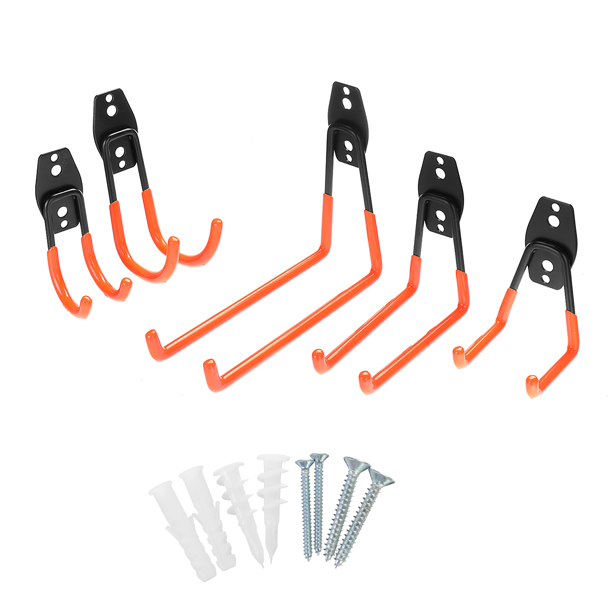 10-Pack-Wall-Mounted-Garage-Hooks-Set-Workshop-Garden-Tools-Storage-Organizer-1762779-5