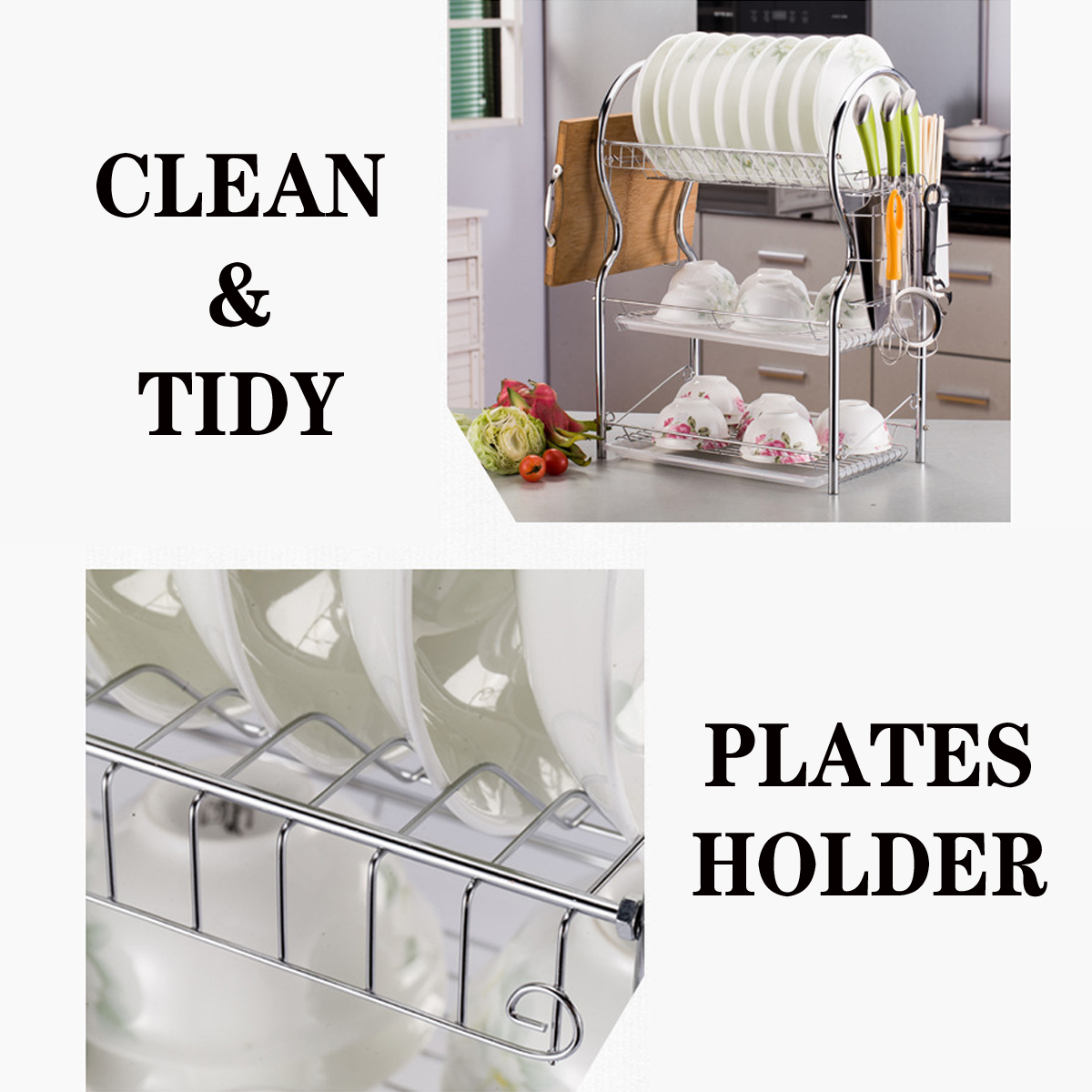 3-Layer-Stainless-Steel-Kitchen-Dish-Rack-Cup-Drying-Drainer-Tray-Cutlery-Holder-1724525-3
