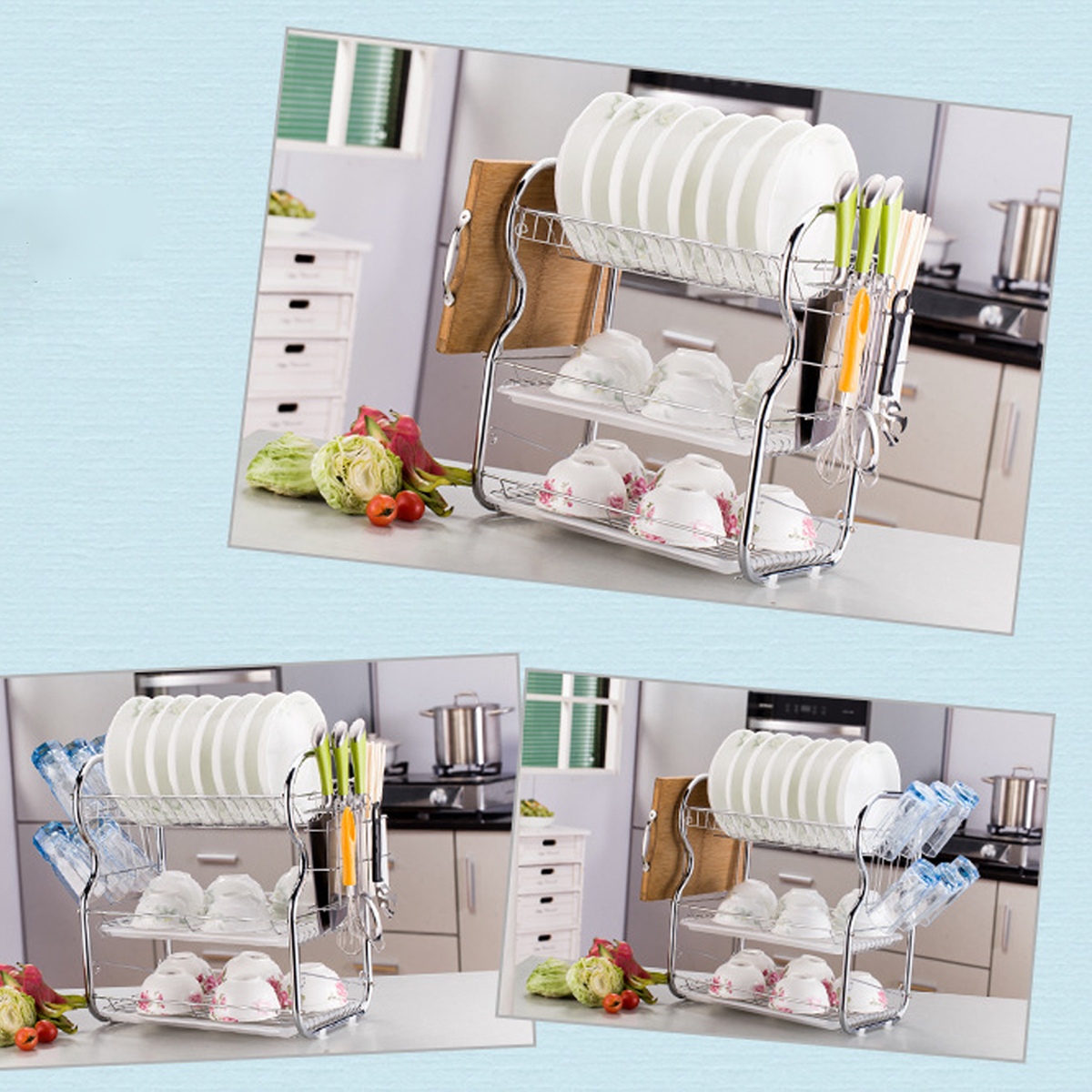 3-Layer-Stainless-Steel-Kitchen-Dish-Rack-Cup-Drying-Drainer-Tray-Cutlery-Holder-1724525-9