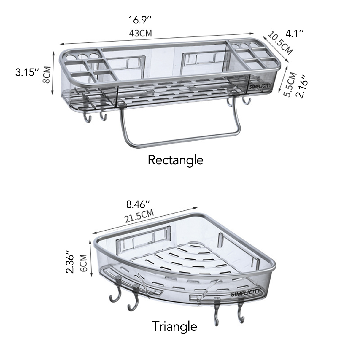 Bathroom-Triangular-Shower-Shelf--Corner-Bath-Storage-Holder-Rack-With-Hooker-1740451-2