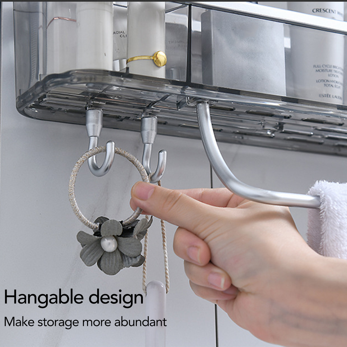 Bathroom-Triangular-Shower-Shelf--Corner-Bath-Storage-Holder-Rack-With-Hooker-1740451-6