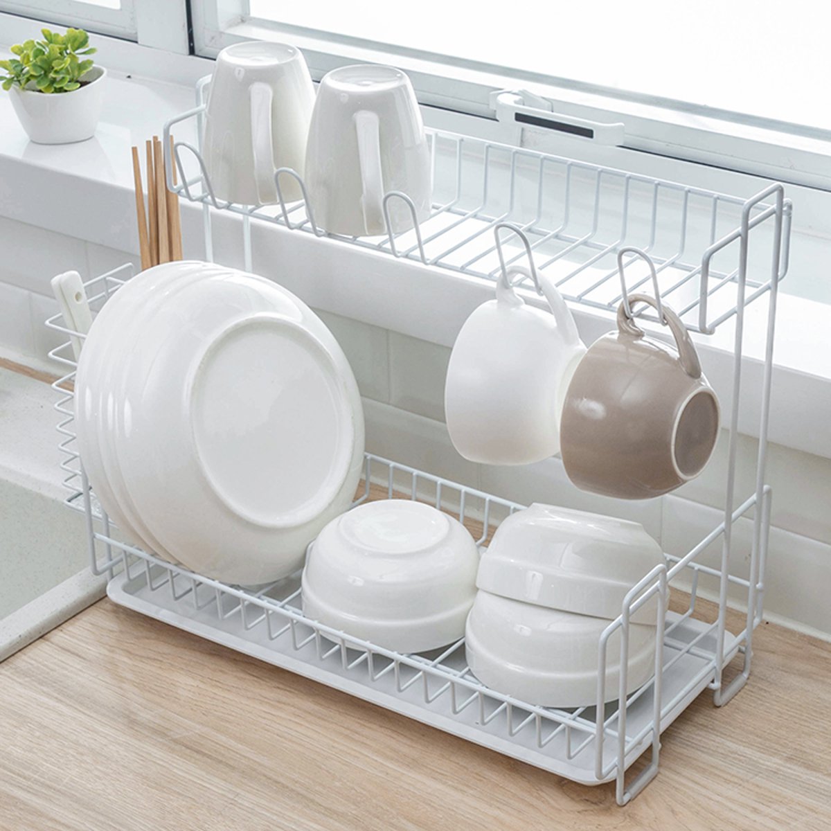 Dish-Drainer-Kitchen-Drying-Drain-Shelf-Sink-Holder-Cup-Bowl-Storage-Home-Basket-Stand-1608286-3