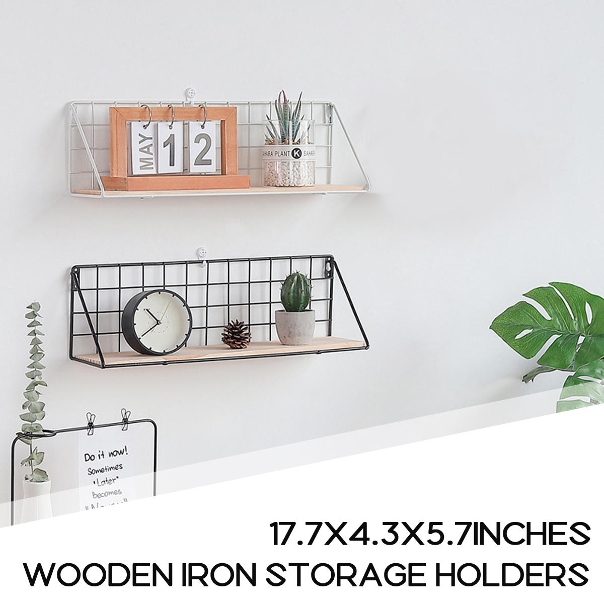 Fashion-Wooden-Iron-Storage-Holder-Home-Storage-Shelf-Wall-Hanging-Storage-Box-1726330-2