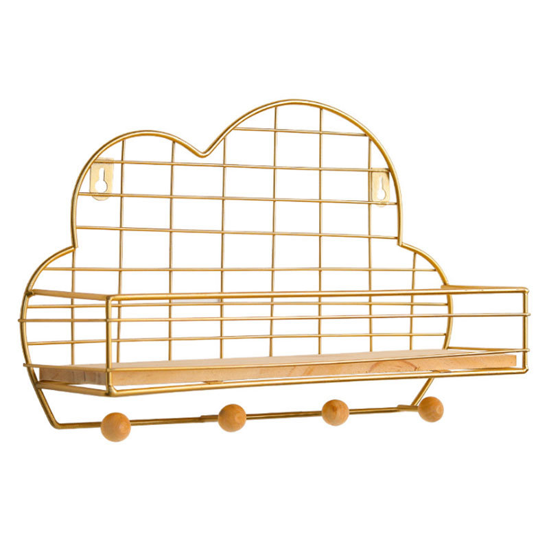 Wall-Mounted-Shelf-Metal-Wire-Rack-Storage-Unit-With-Hooks-Key-Basket-Hanger-1676470-9