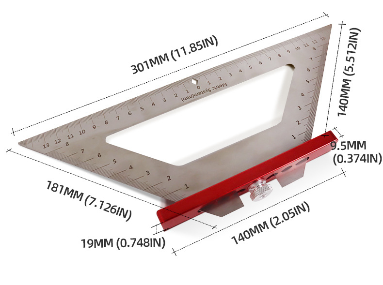 140MM-Stainless-Steel-Inch-Woodworking-Triangle-Ruler-Multifunctional-Scribing-Angle-Ruler-For-DIY-1911765-1