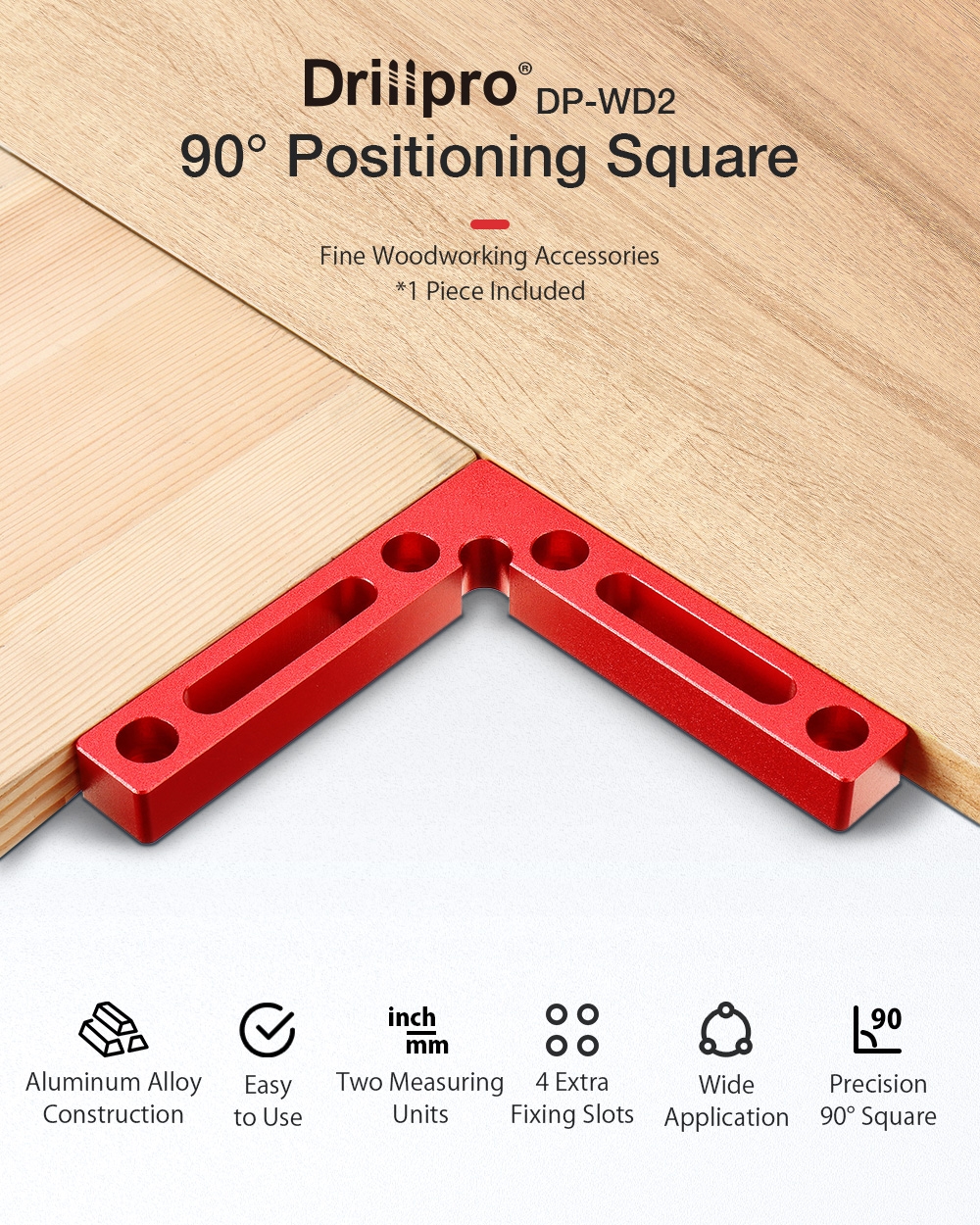 Drillpro-Upgrade-Aluminium-Alloy-90-Degree-120x120mm-Precision-Clamping-Square-Woodworking-L-Shaped--1424438-1