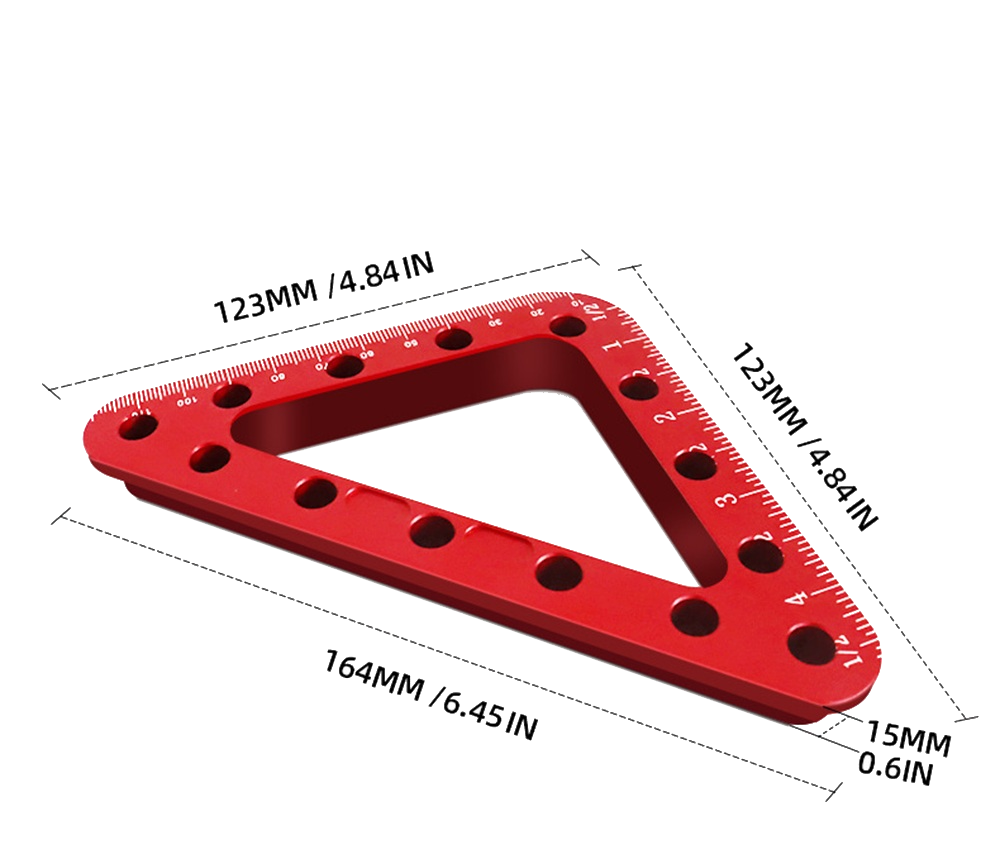 XIUYI-2-Set-MetricImperial-4590deg-120mmx120mm-Aluminum-Alloy-Woodworking-Positioning-Ruler-Set-Inst-1893630-1