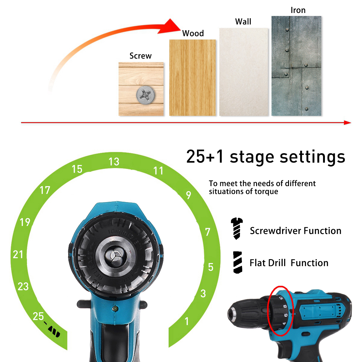 350Nm-4000-rpm-Electric-drill-3-In-1-Hammer-Flat-Drill-Screwdriver-Churn-Drill-with-Battery-1955074-10