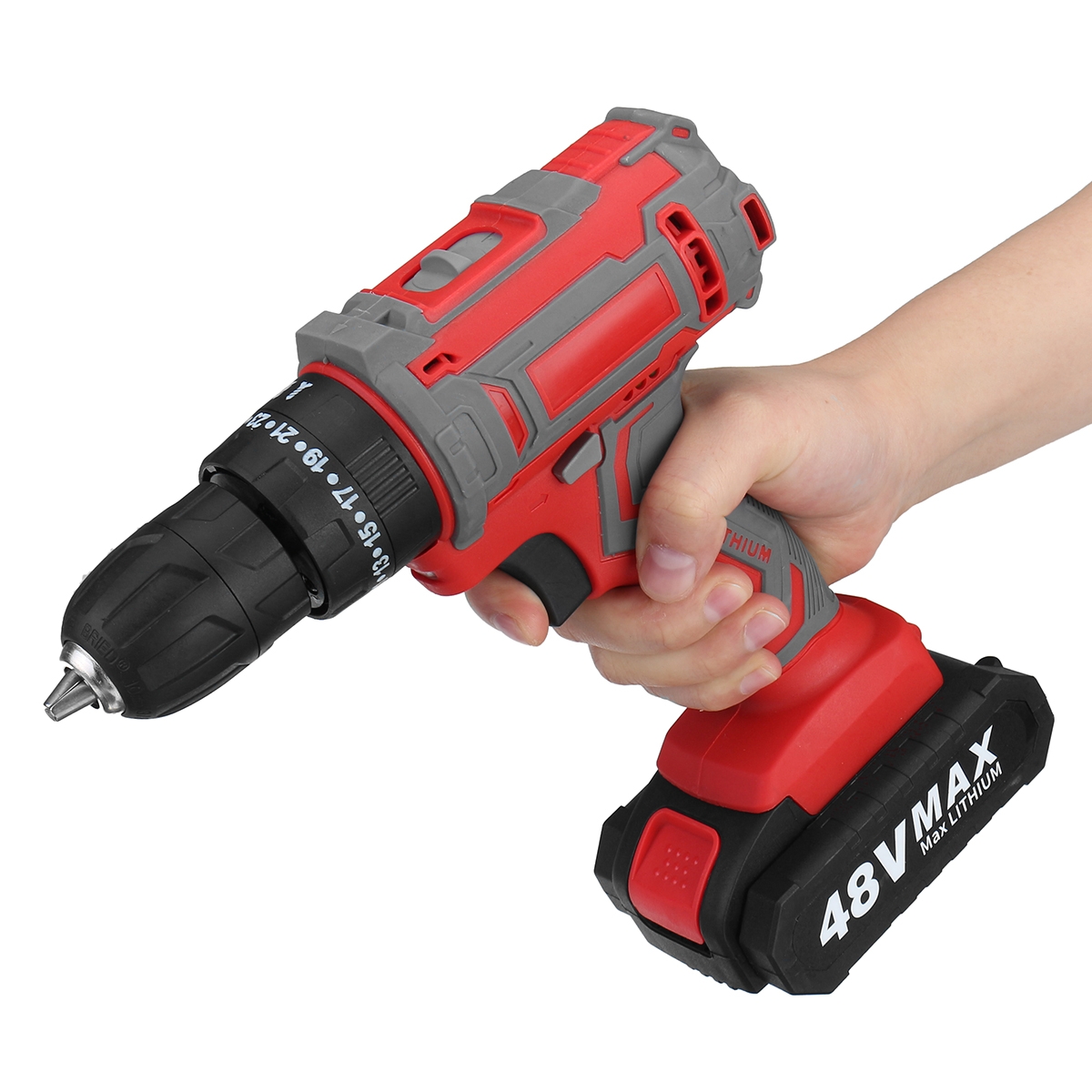 48V-Cordless-Electric-Drill-Tool-Kits-Rechargeable-Dual-Speed-3-Stages-Power-Drill-W-1pc-or-2pcs-Bat-1784738-2