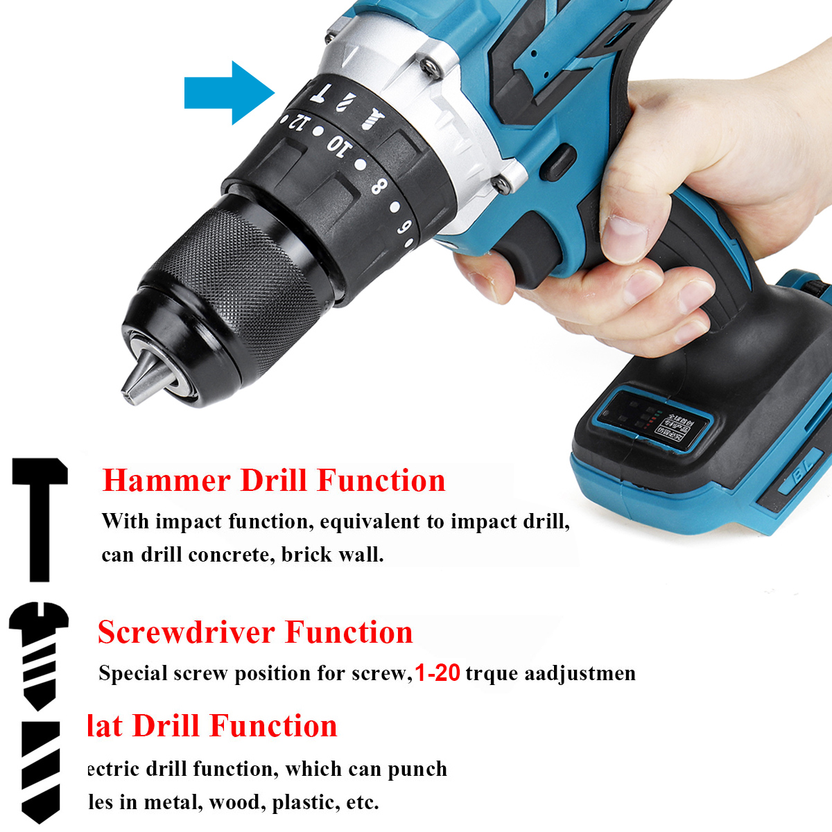 VIOLEWORKS-350Nm-3-In-1-Regulated-Speed-Drill-Brushless-Electric-Impact-Drill-Driver-Hammer-Drill-Fo-1698395-3