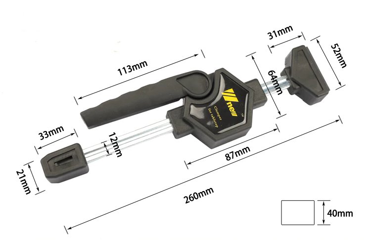 2Pcs-MFT-Table-Clamp-Quick-Ratchet-Release-Speed-Squeeze-Woodworking-Clamp-Clip-Kit-Spreader-Gadget--1454253-9