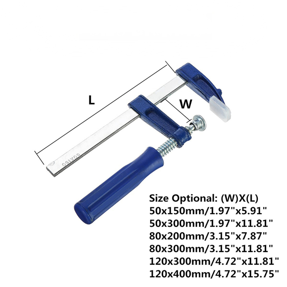 4pcs-Woodworking-F-Clamp-Adjustable-Wooden-Vise-Grip-Fixed-Locking-Tools-50-120mm-1429832-2