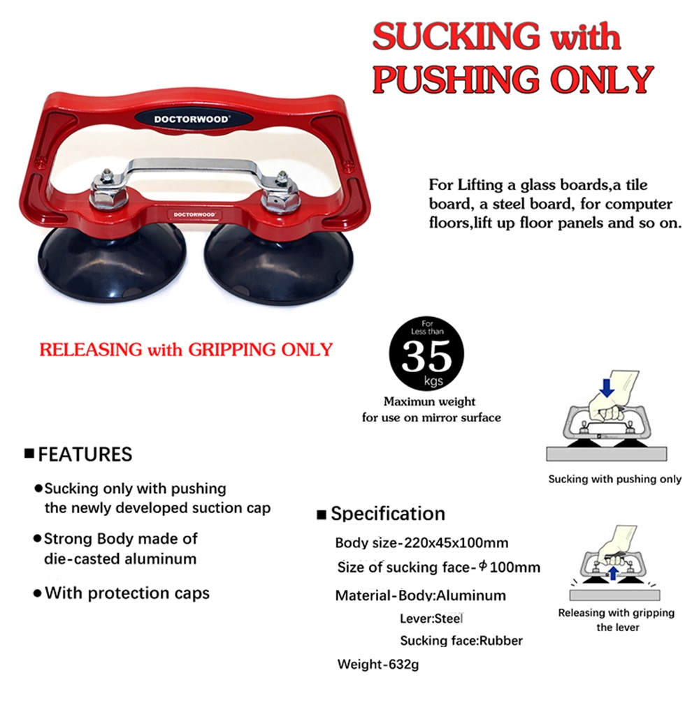 DOCTORWOOD-2PCS-Easy-Hand-Saving-Labor-Woodworking-Board-Lift-Tool-Suction-Cup-Tile-Handling-Tool-35-1893645-8