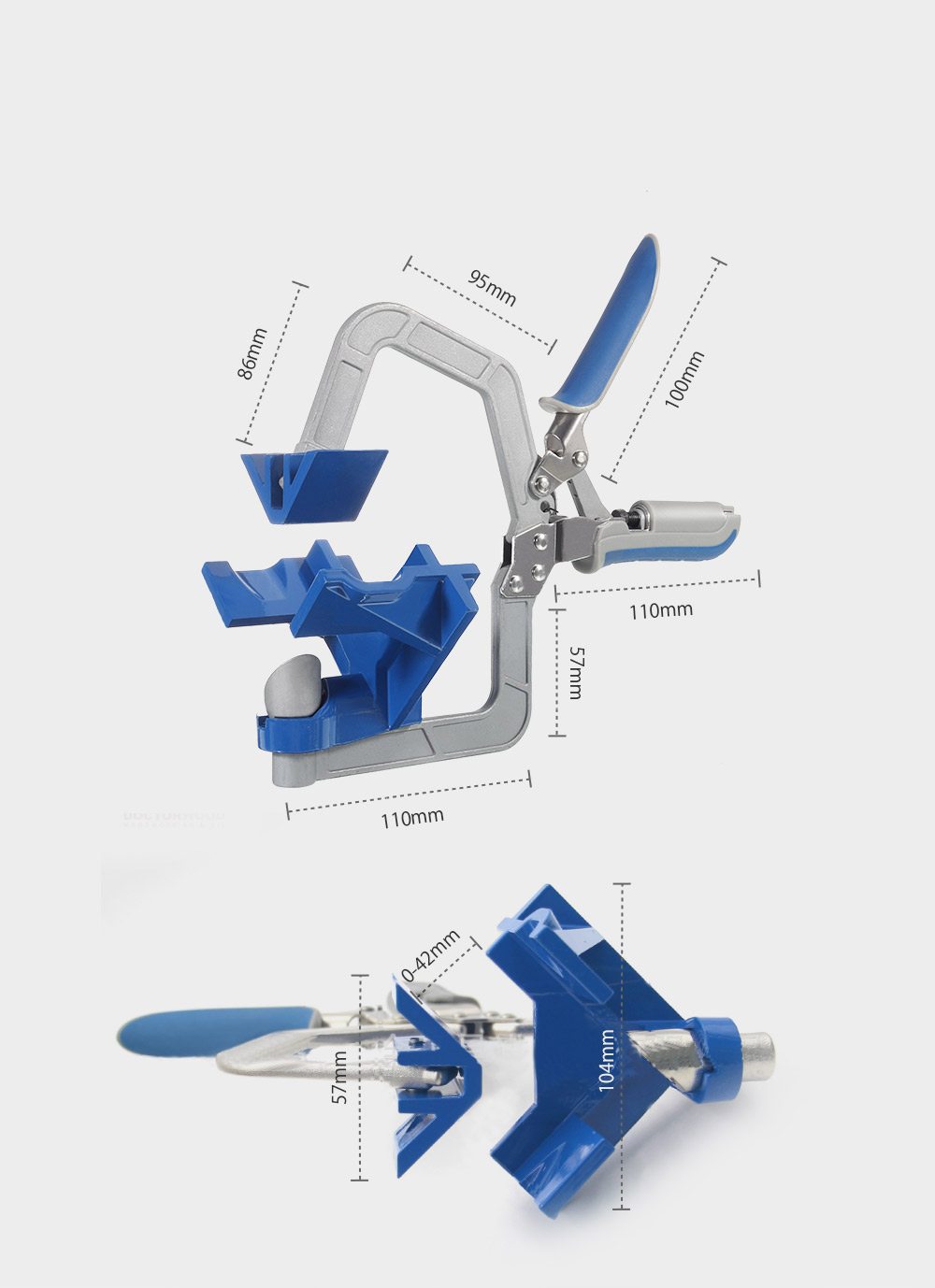 Drillpro-Auto-adjustable-90-Degree-Corner-Clamp-Face-Frame-Clamp-Woodworking-Clamp-1518177-2