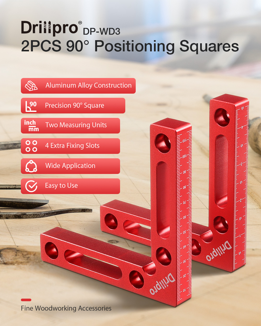 Drillpro-DP-WD3-2Pcs-Woodworking-Precision-Clamping-Square-L-Shape-Auxiliary-Fixture-Machinist-Squar-1793283-1