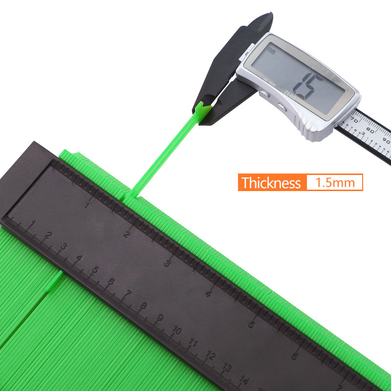 10-Inch-Contour-Gauge-Green-Lockable-Shape-Radial-Ruler-Profiling-Gauge-Taking-Device-1870925-4