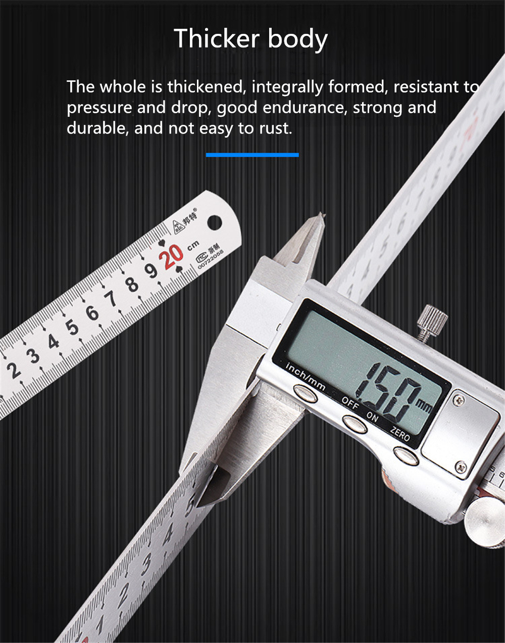 150-1200mm-Thickened-Stainless-Steel-Ruler-with-Metric-and-Inch-Scales-Woodworking-Scriber-Measuring-1813553-1