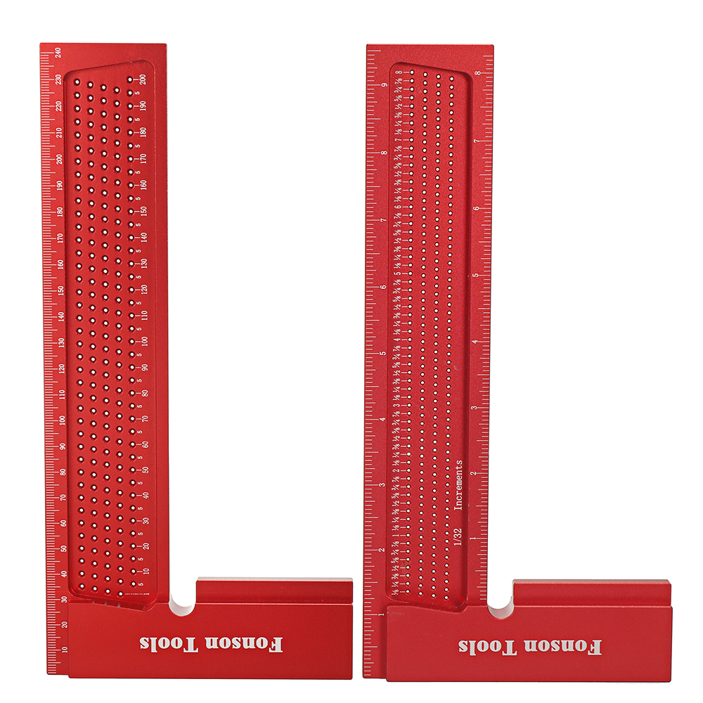 200mm-8-Inch-Aluminum-Alloy-Precision-L-Square-Speed-Hole-Positioning-Marking-Ruler-Woodworking-Scri-1880431-1