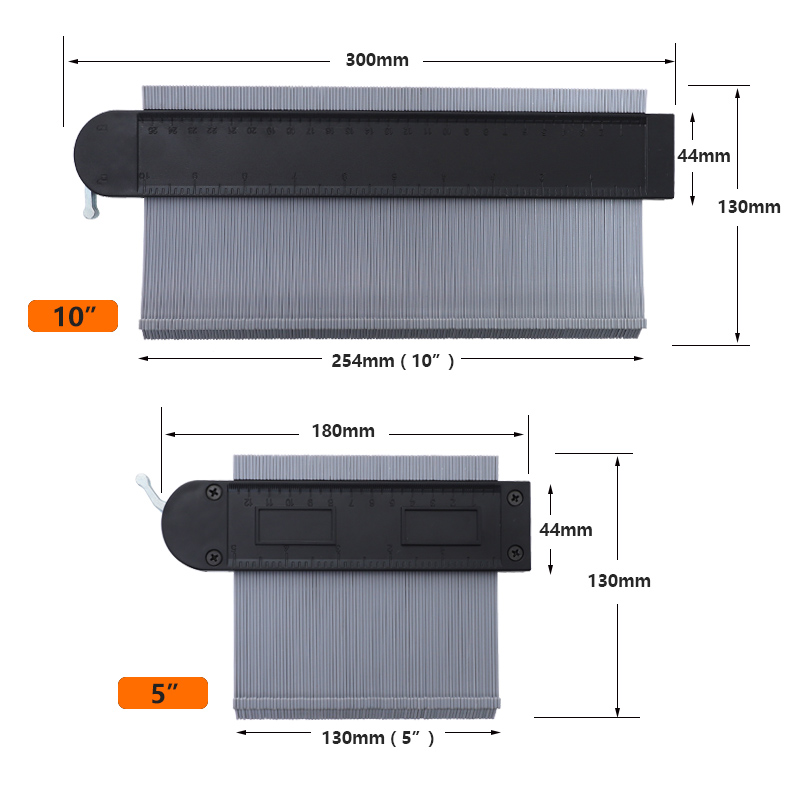5quot--10quot-Irregular-Contour-Gauge-with-6-Folding-Ruler-Gauge-Contour-Profile-Scale-Template-Curv-1768199-11