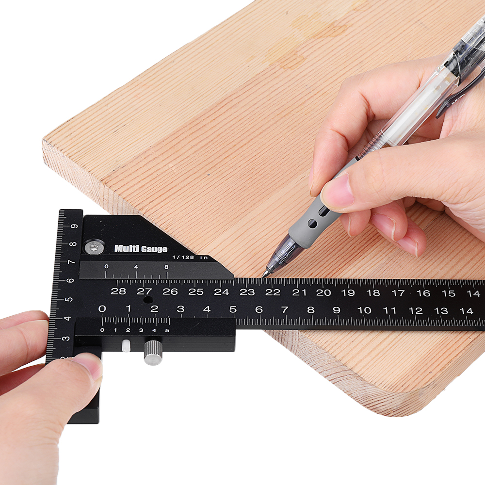 Doctorwood-Multifunction-Inch-and-MM-Woodworking-Scriber-Gauge-Aluminum-Measuring-Marking-Framing-Ru-1658643-9