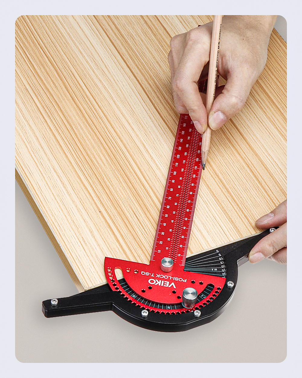 VEIKO-Aluminum-Alloy-300mm-Angle-Positioning-T-Square-Posi-Lock-Ruler-Woodworking-Edge-Ruler-Angle-M-1907927-8