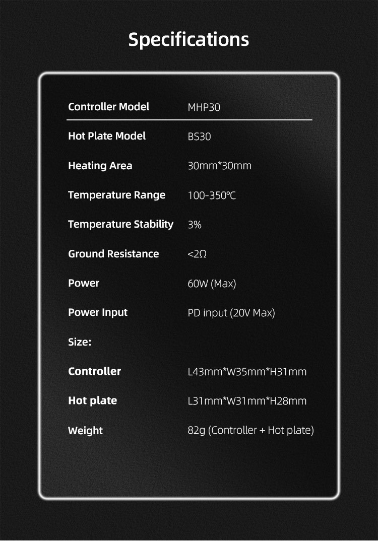 MHP30-Mini-OLED-Hot-Plate-Preheater-60W-350-Soldering-Station-Preset-Temperature--for-PCB-SMD-Heatin-1776524-14