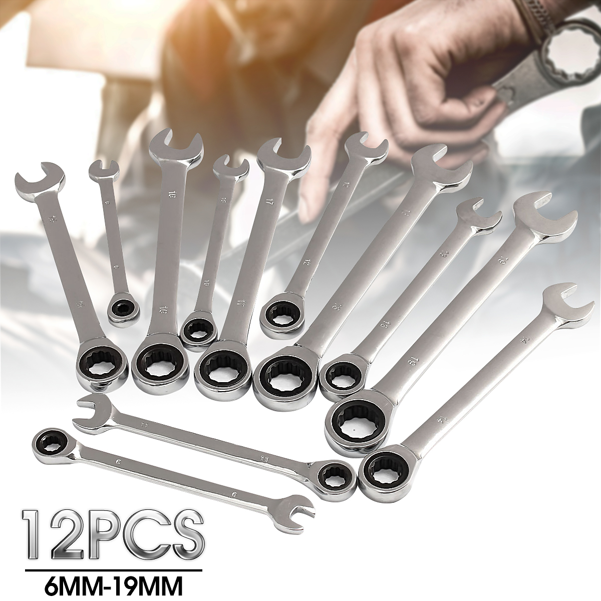 12Pcs-6-19mm-Ratchet-Wrench-Set-Ratcheting-Spanner-Car-Repair-Tool-DIY-Open-Ring-1047466-1