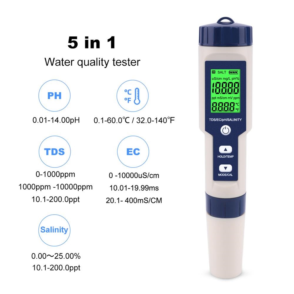 EZ-9909A-5-in-1-TDSECPHSalinityTemperature-Meter-Digital-Water-Quality-Monitor-Tester-for-Pools-Drin-1722754-1