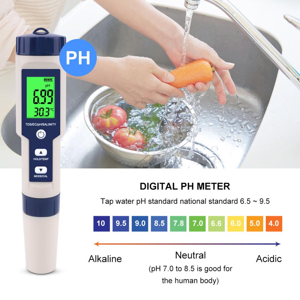 EZ-9909A-5-in-1-TDSECPHSalinityTemperature-Meter-Digital-Water-Quality-Monitor-Tester-for-Pools-Drin-1722754-3