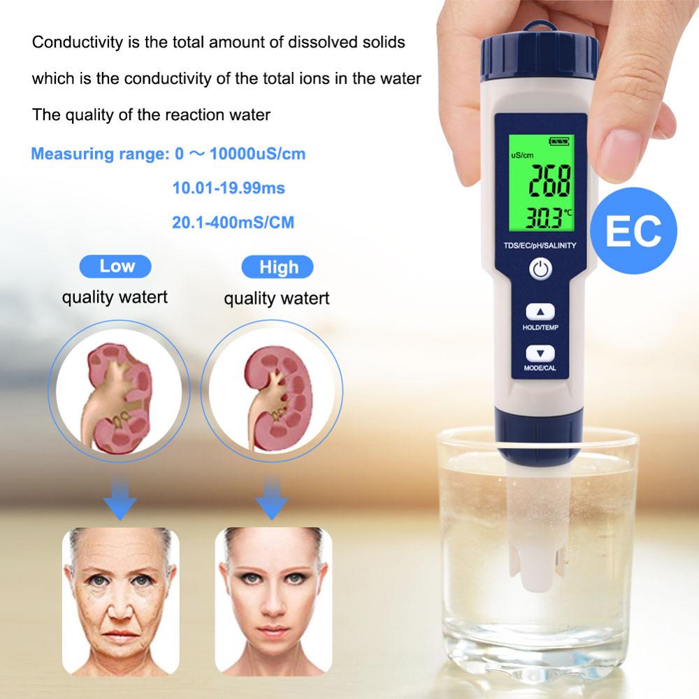 EZ-9909A-5-in-1-TDSECPHSalinityTemperature-Meter-Digital-Water-Quality-Monitor-Tester-for-Pools-Drin-1722754-4