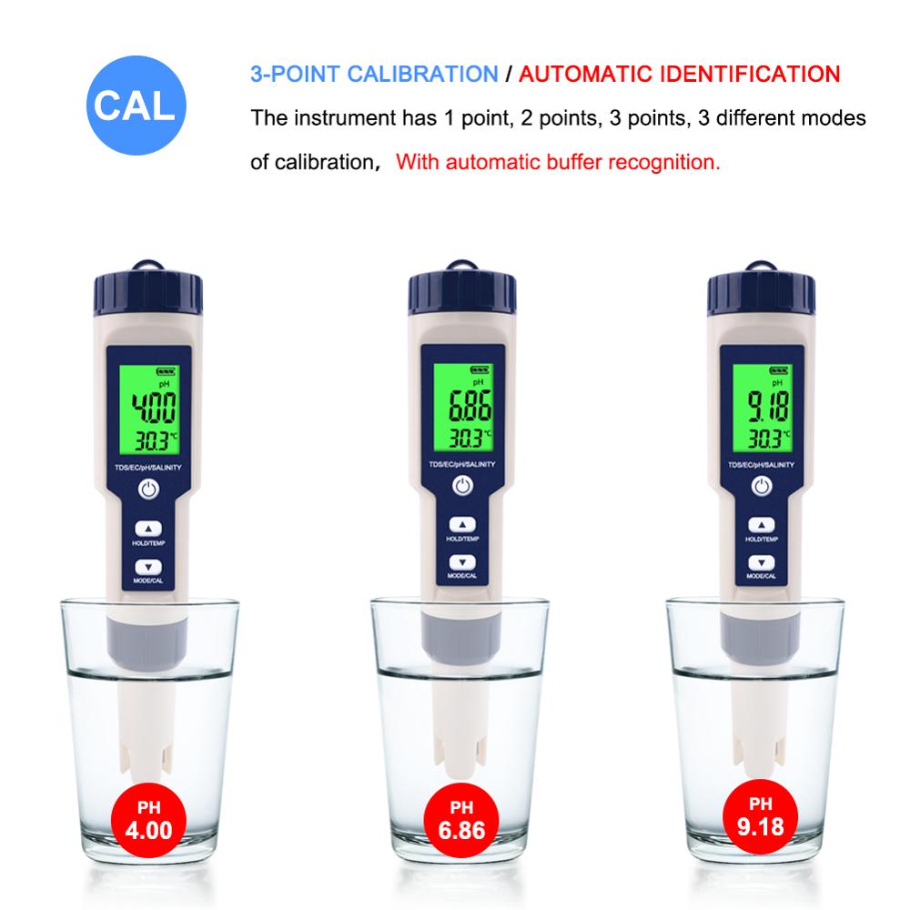 EZ-9909A-5-in-1-TDSECPHSalinityTemperature-Meter-Digital-Water-Quality-Monitor-Tester-for-Pools-Drin-1722754-10